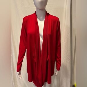 Long sleeve Red beige and black cardigan